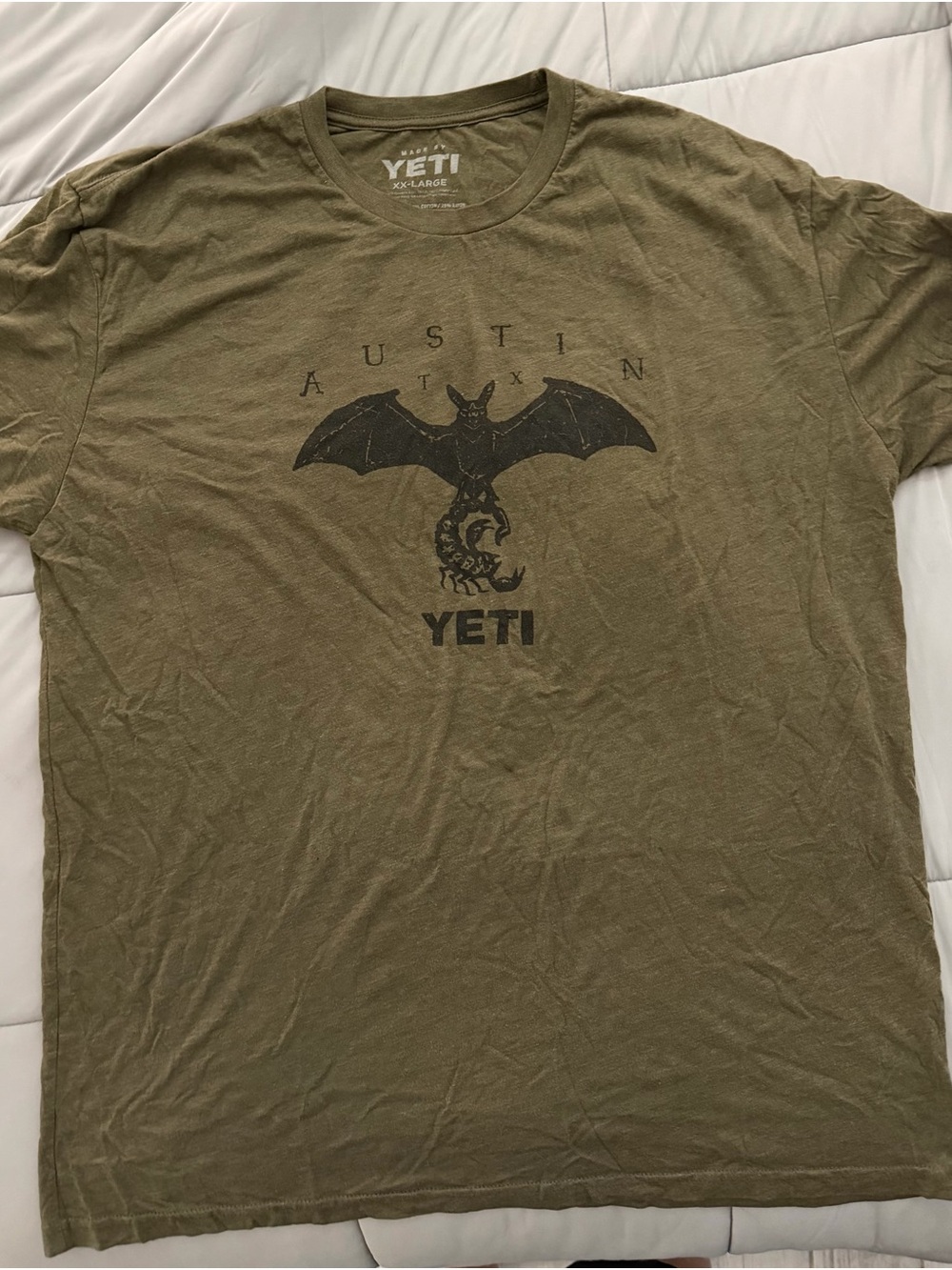 Yeti Olive Green Austin Bat Graphic Tee